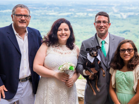 Eloping on a Mountain Overlook with Family and Pets in VA